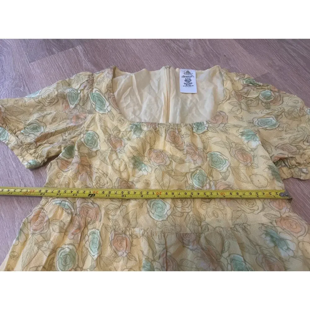 2022 Disney Parks Cinderella Floral Roses Mini Dress For Girls Size Medium